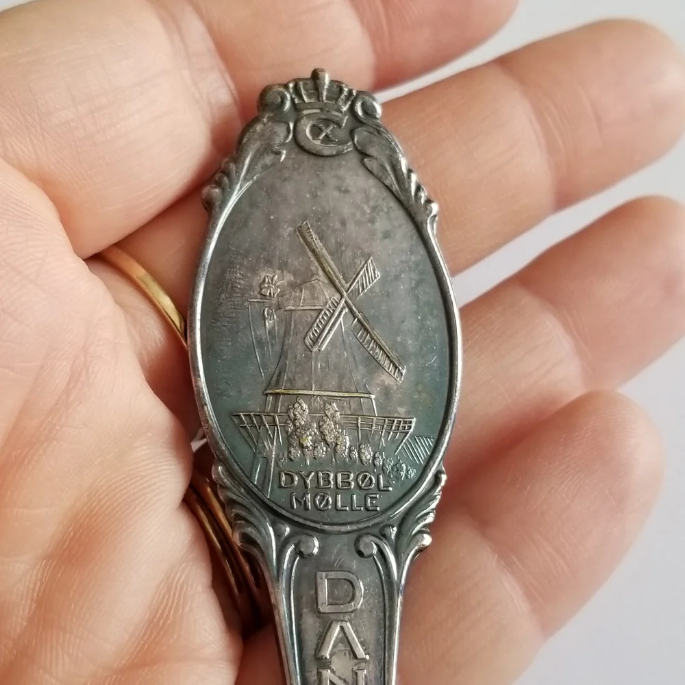 Vintage Denmark spoon silver plate Danmark Dybbol Molle Dana Souvenir